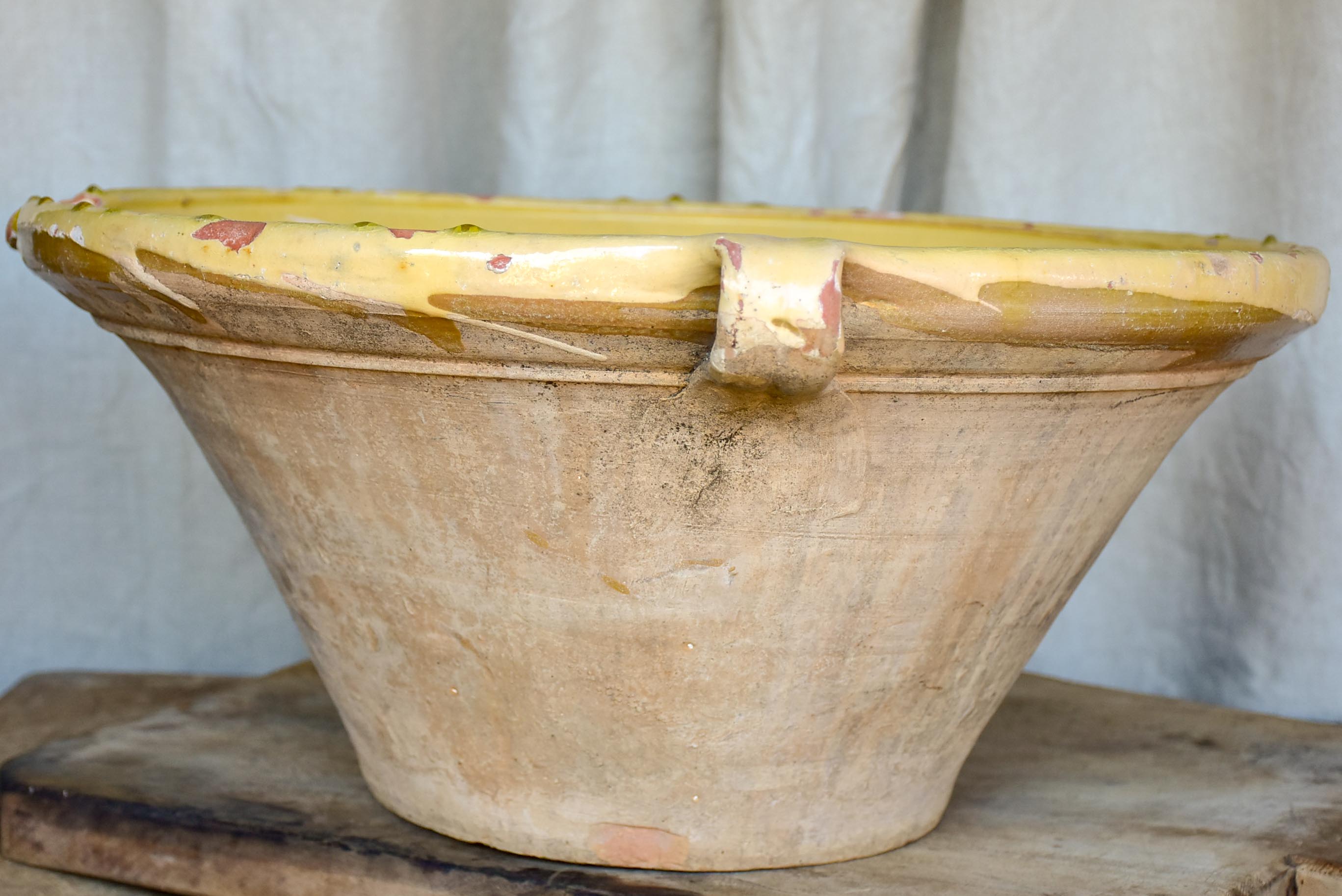 Large antique French tian preserving bowl 20 ½''