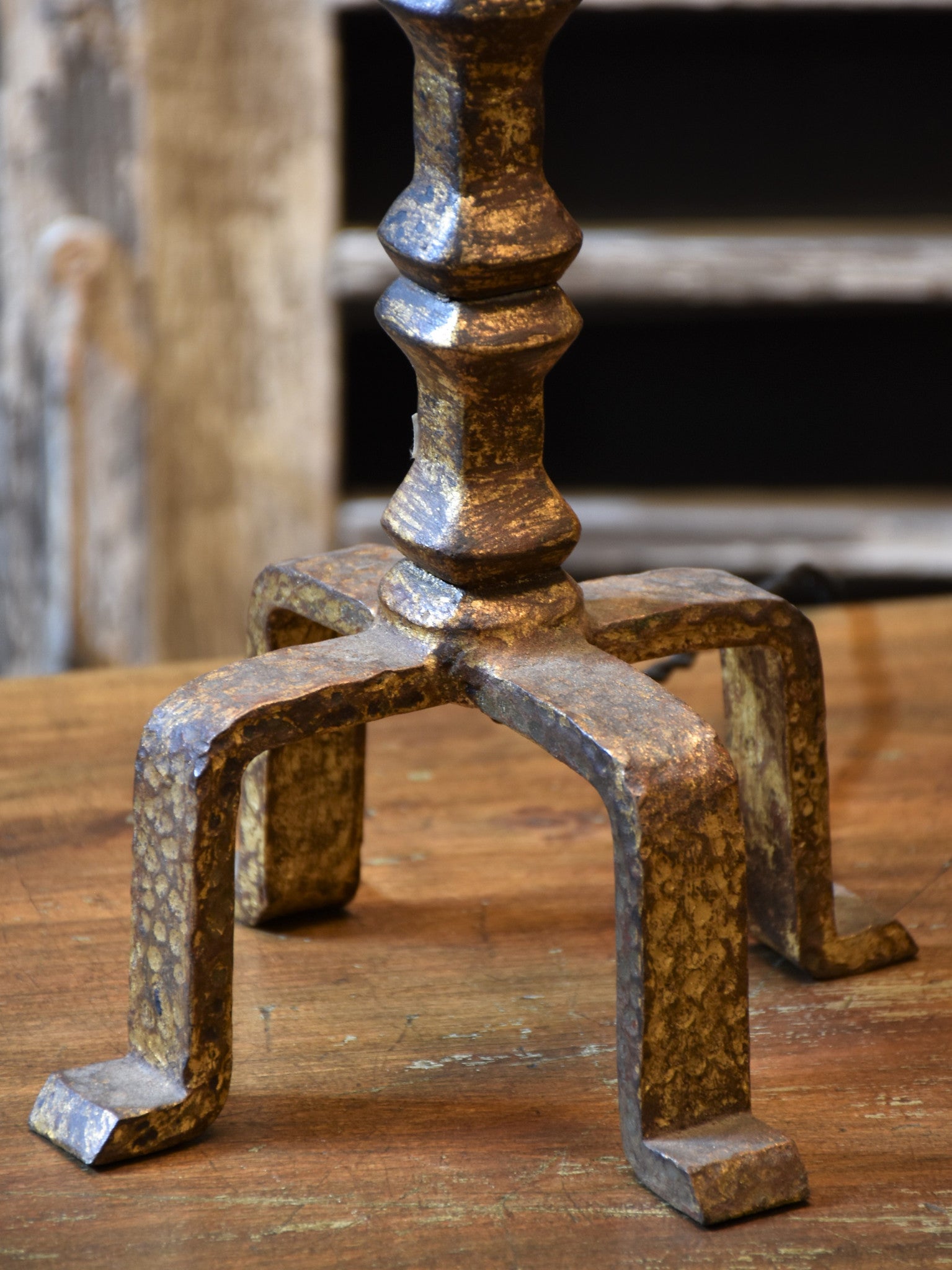 Vintage wrought iron table lamp