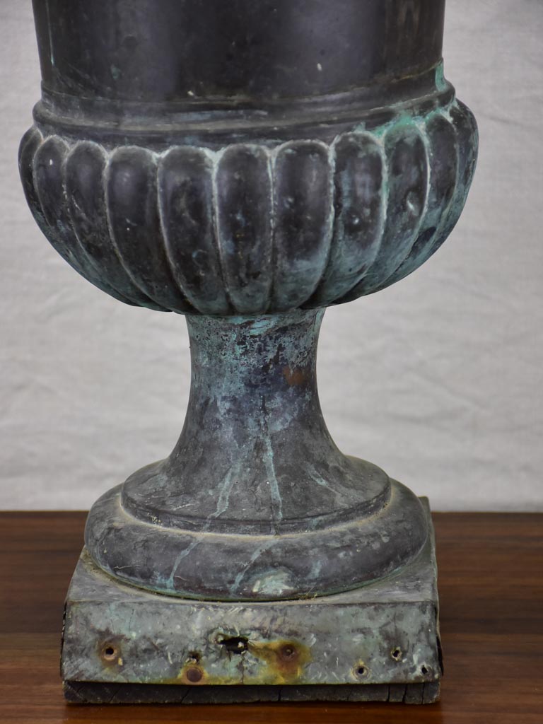 19th-century French copper Medici urn