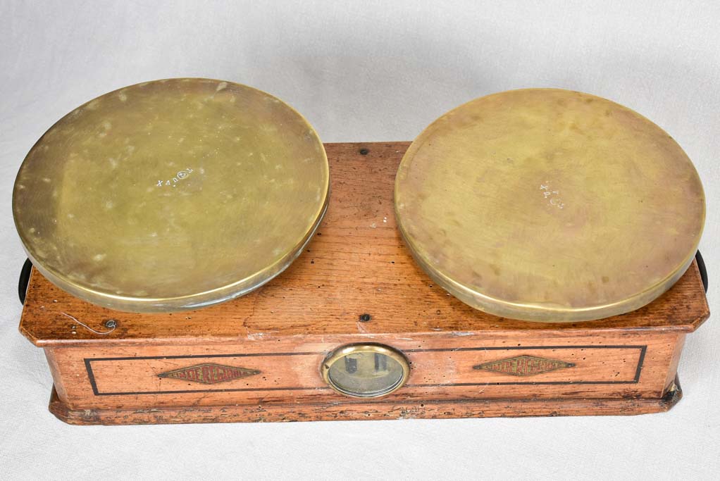 Set of antique French epicerie scales 26½"