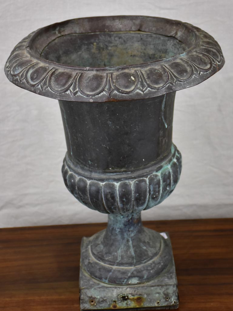 19th-century French copper Medici urn