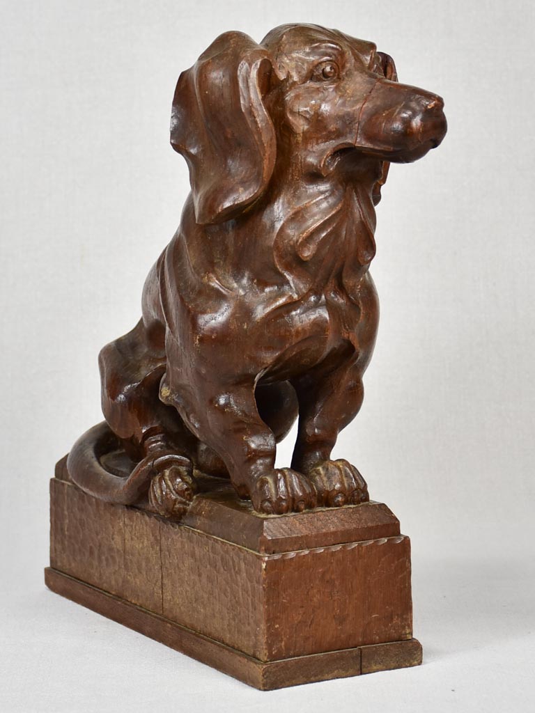 Classic wooden dog figurine