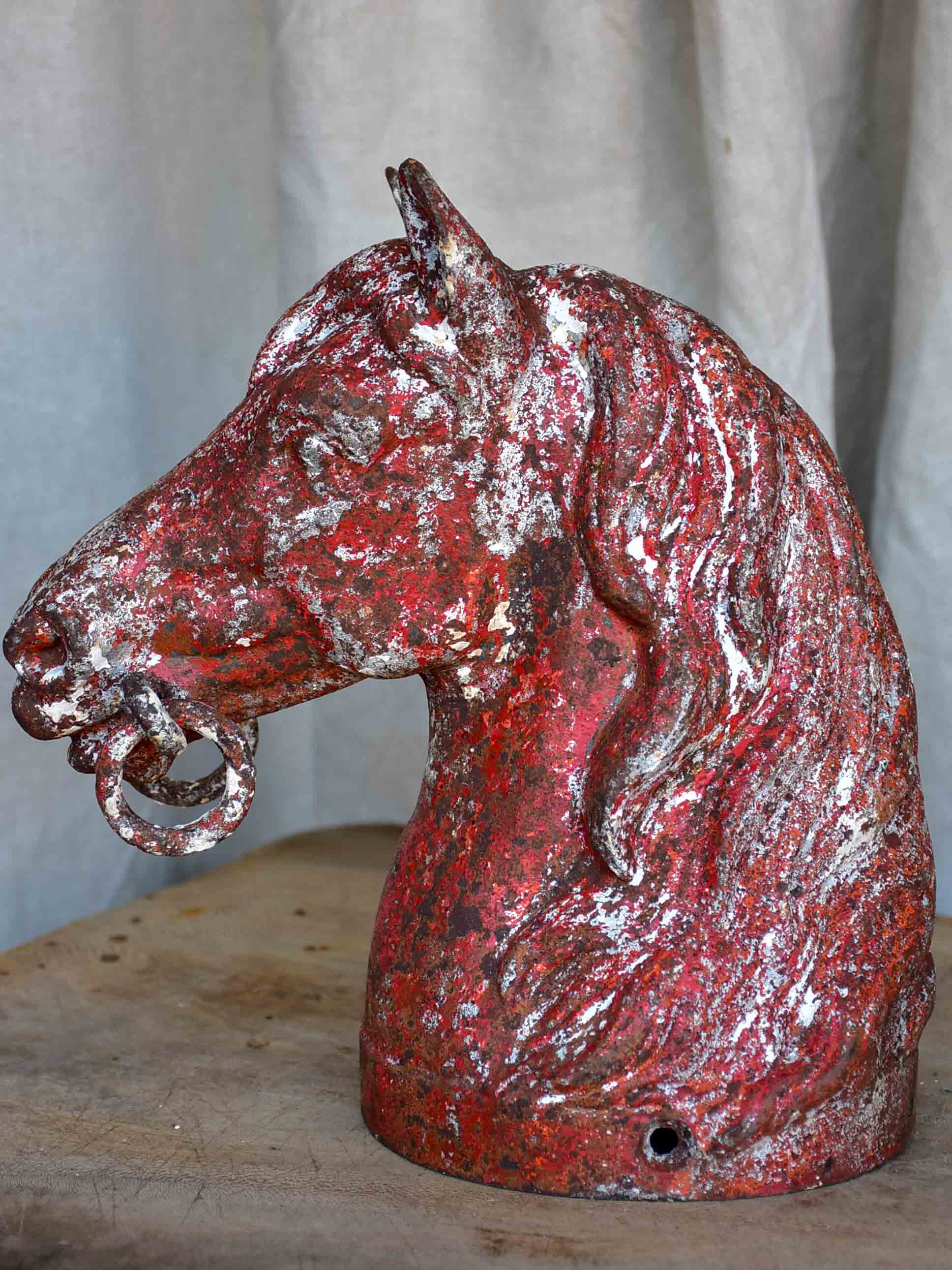 19th Century cast iron horse head from the stables