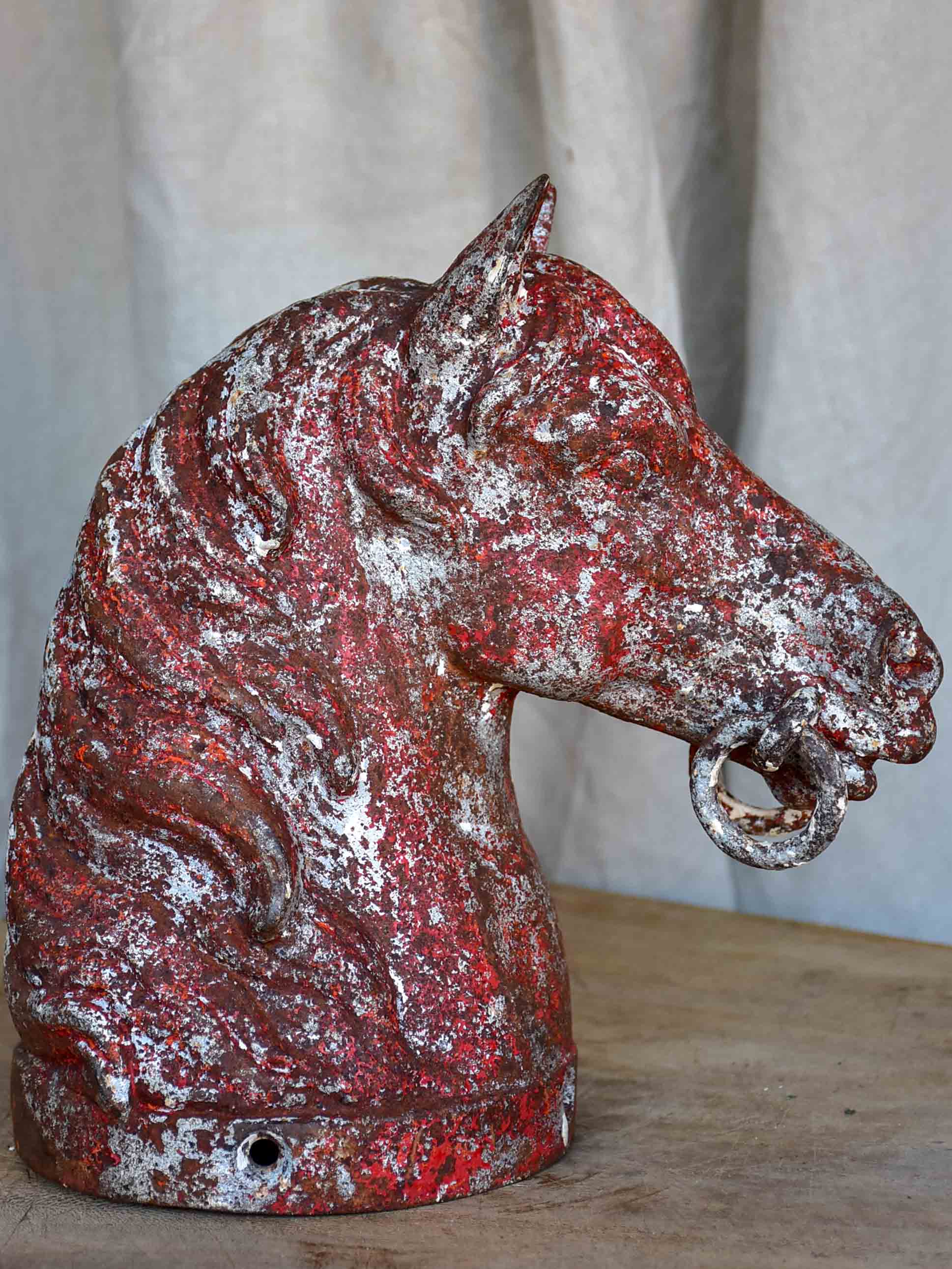 19th Century cast iron horse head from the stables