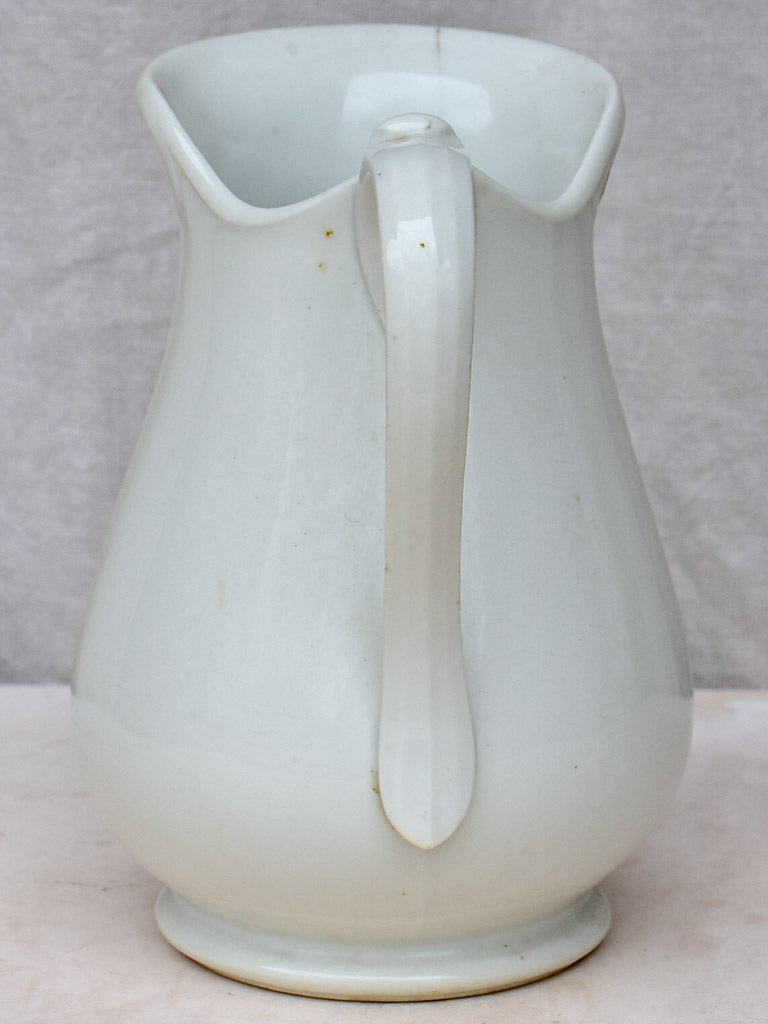 Antique white French pitcher