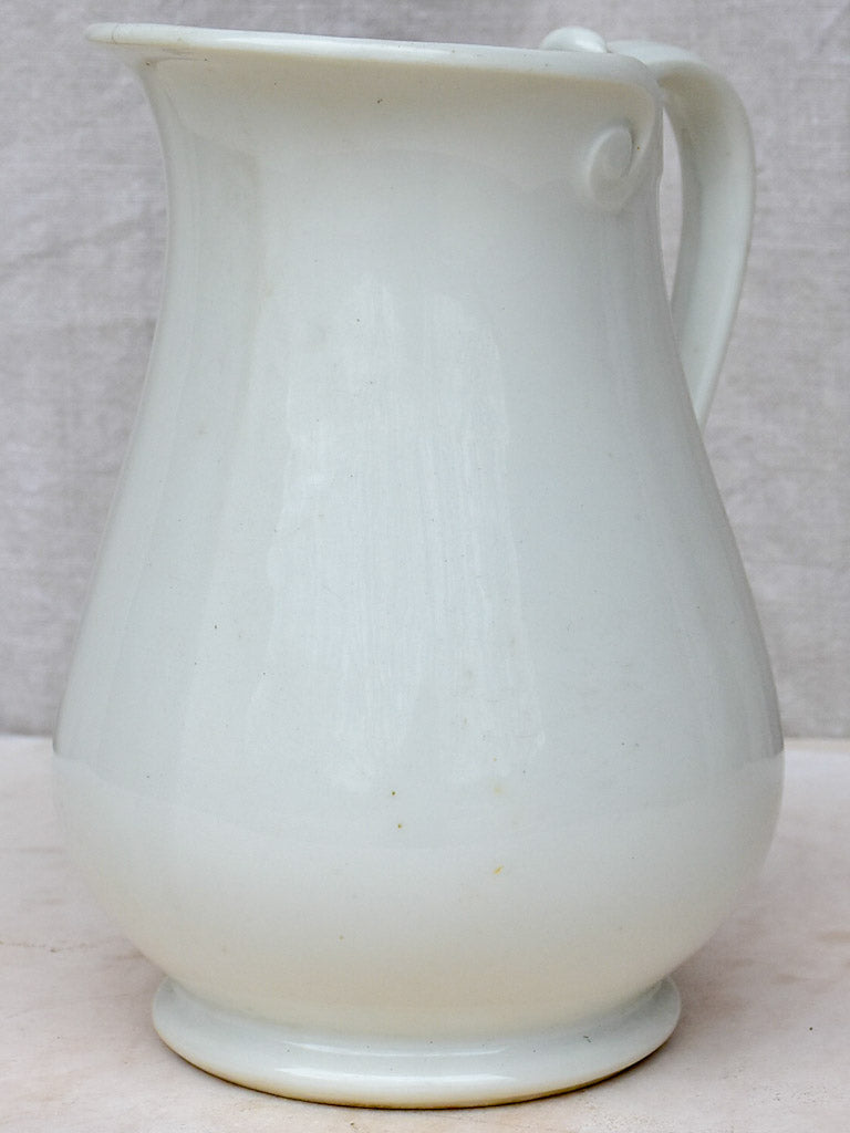 Antique white French pitcher