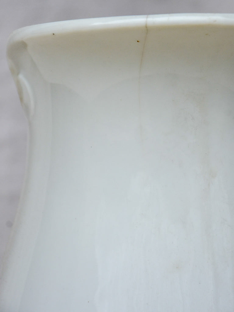 Antique white French pitcher