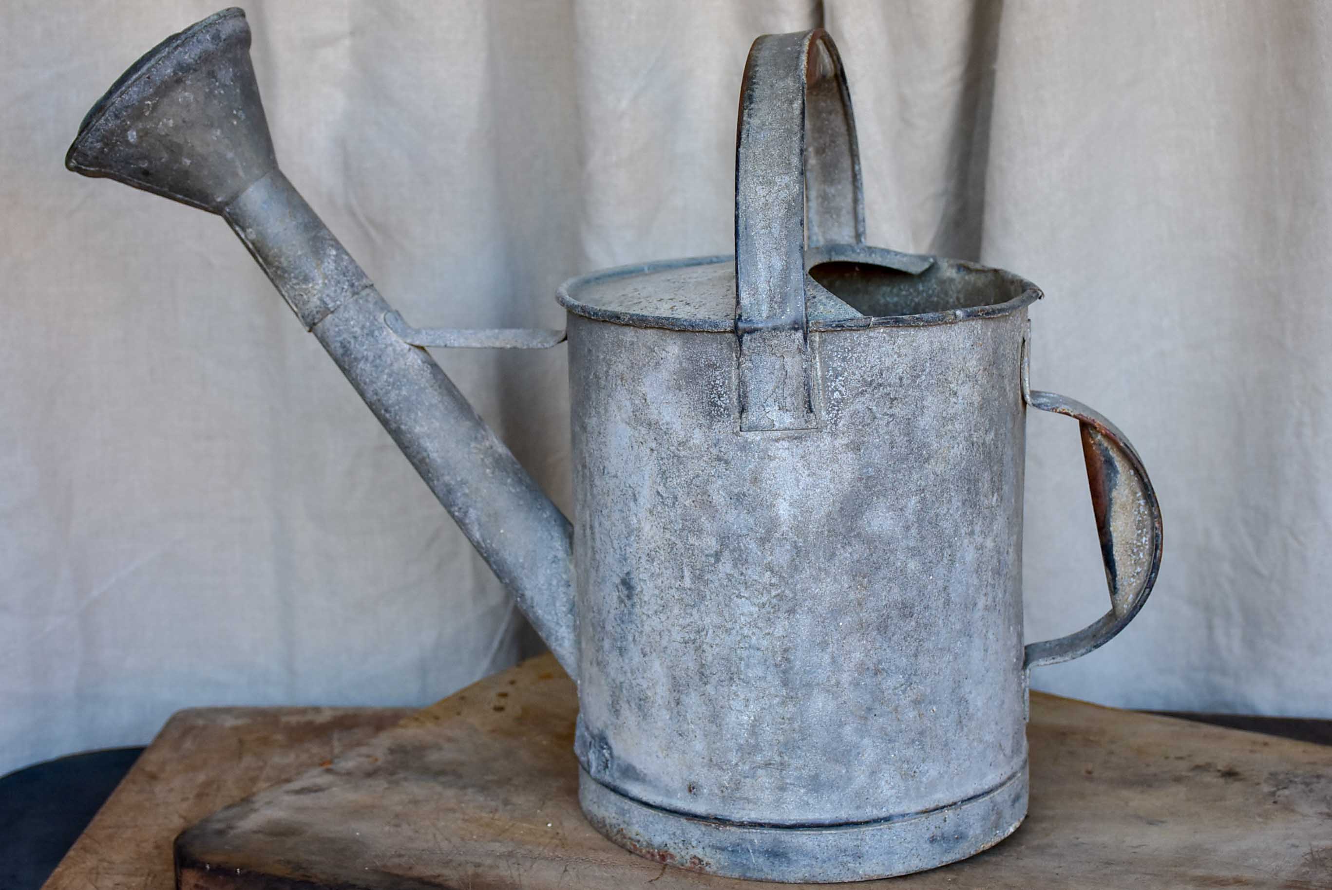 Antique French zinc watering can