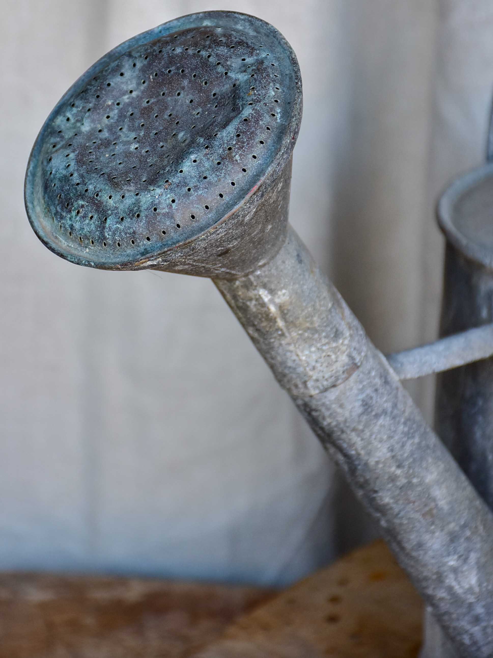 Antique French zinc watering can