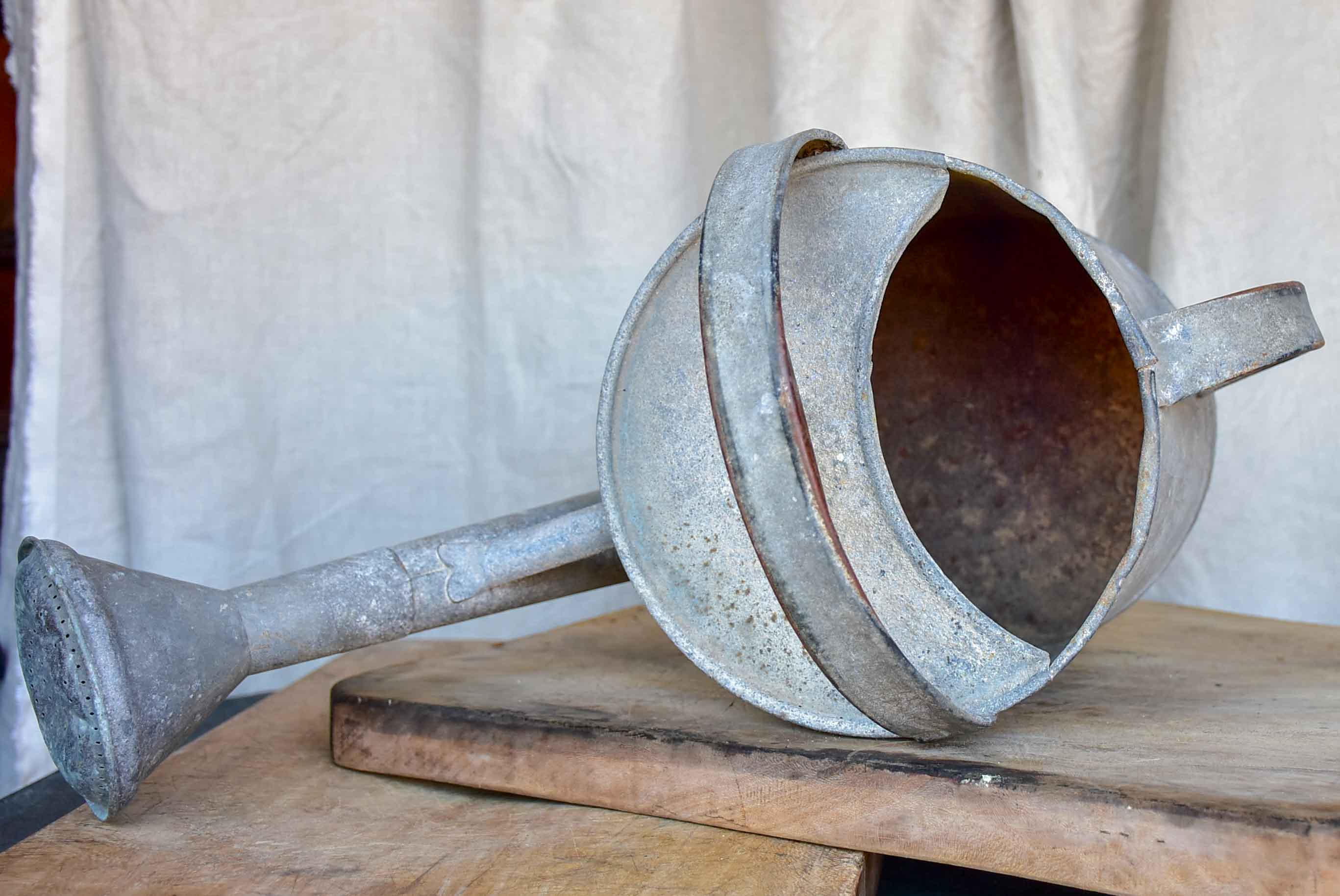 Antique French zinc watering can