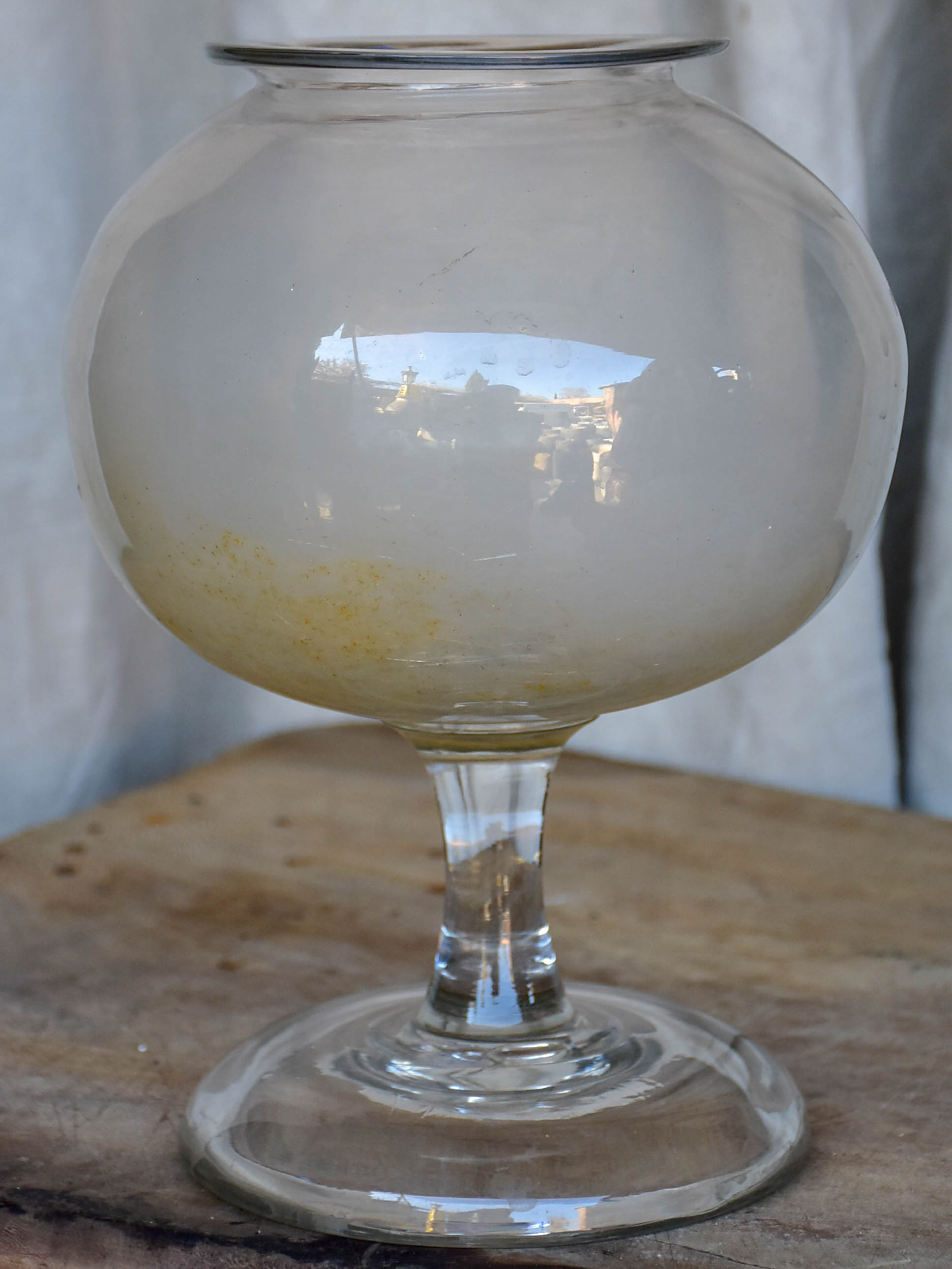 Late 19th Century French apothecary glass jar