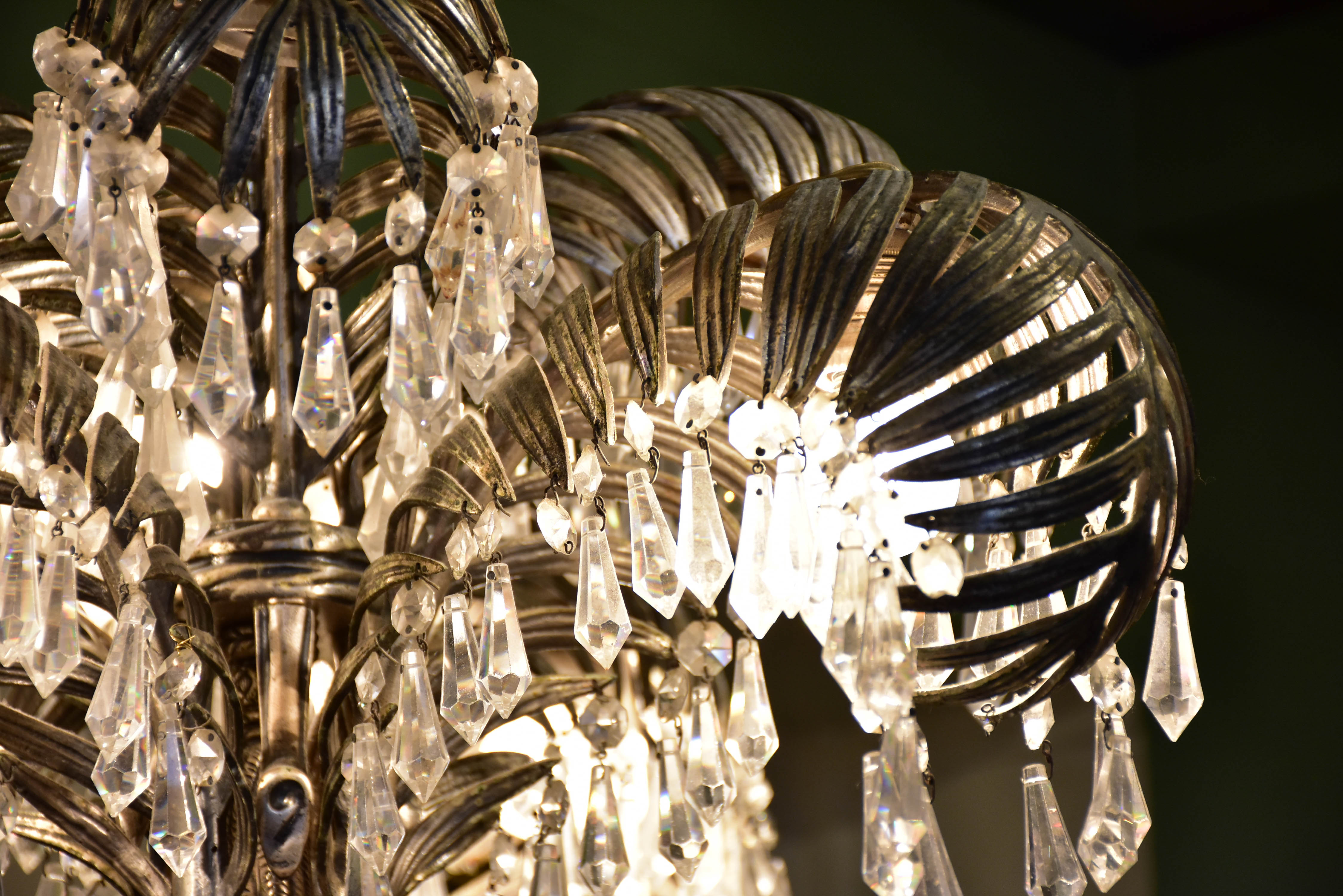 Joseph Hoffmann palm chandelier - silver