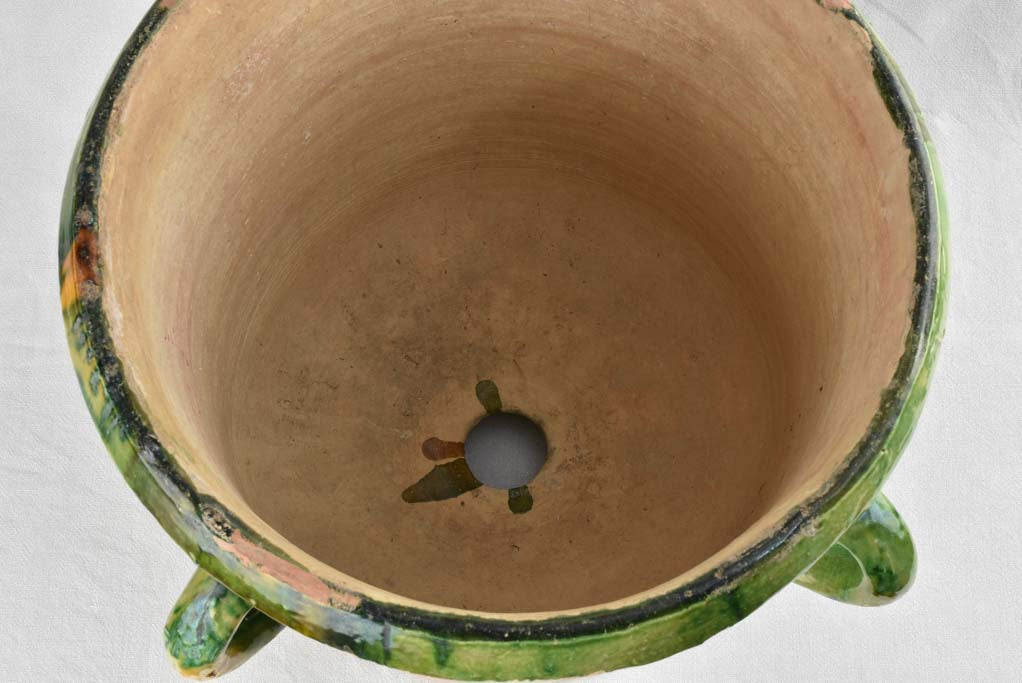 Aged Castelnaudary terracotta garden pot