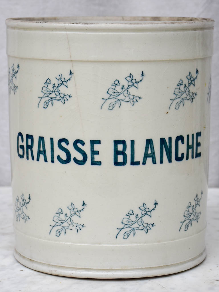 Large preserving pot - 'Graisse blanche' 8¾"