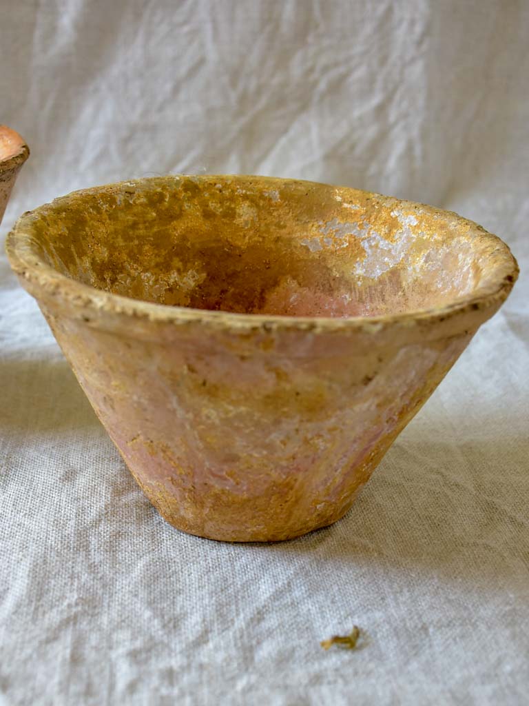 Two antique French pots for collecting resin and sap