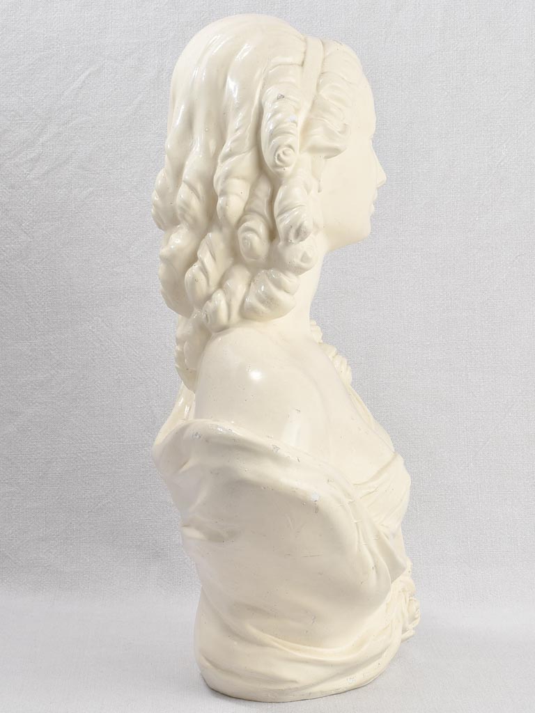 Plaster bust, young woman, early-20th-century