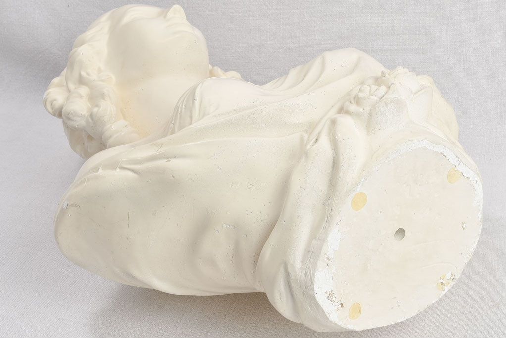 Plaster bust, young woman, early-20th-century