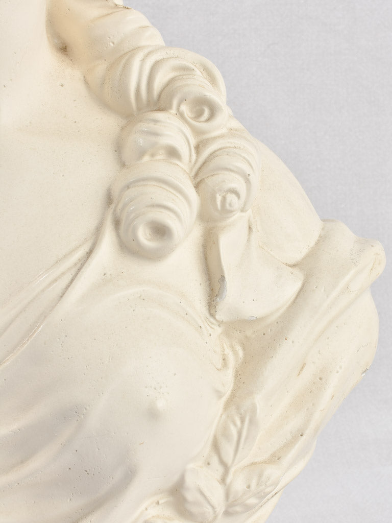 Plaster bust, young woman, early-20th-century