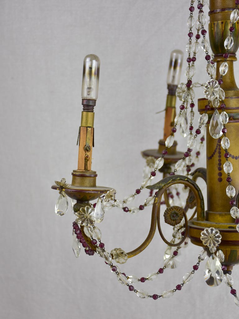 Retro Violet Accents Illumination Chandelier