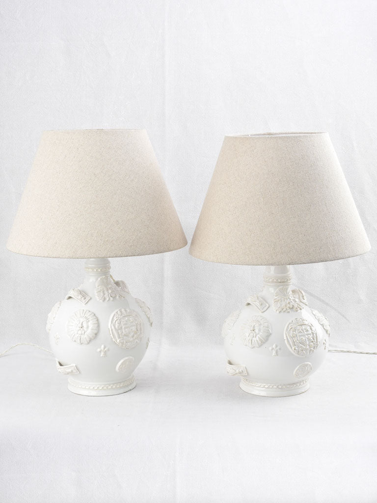 Pair of ceramic table lamps - Émile Tessier 23¼"