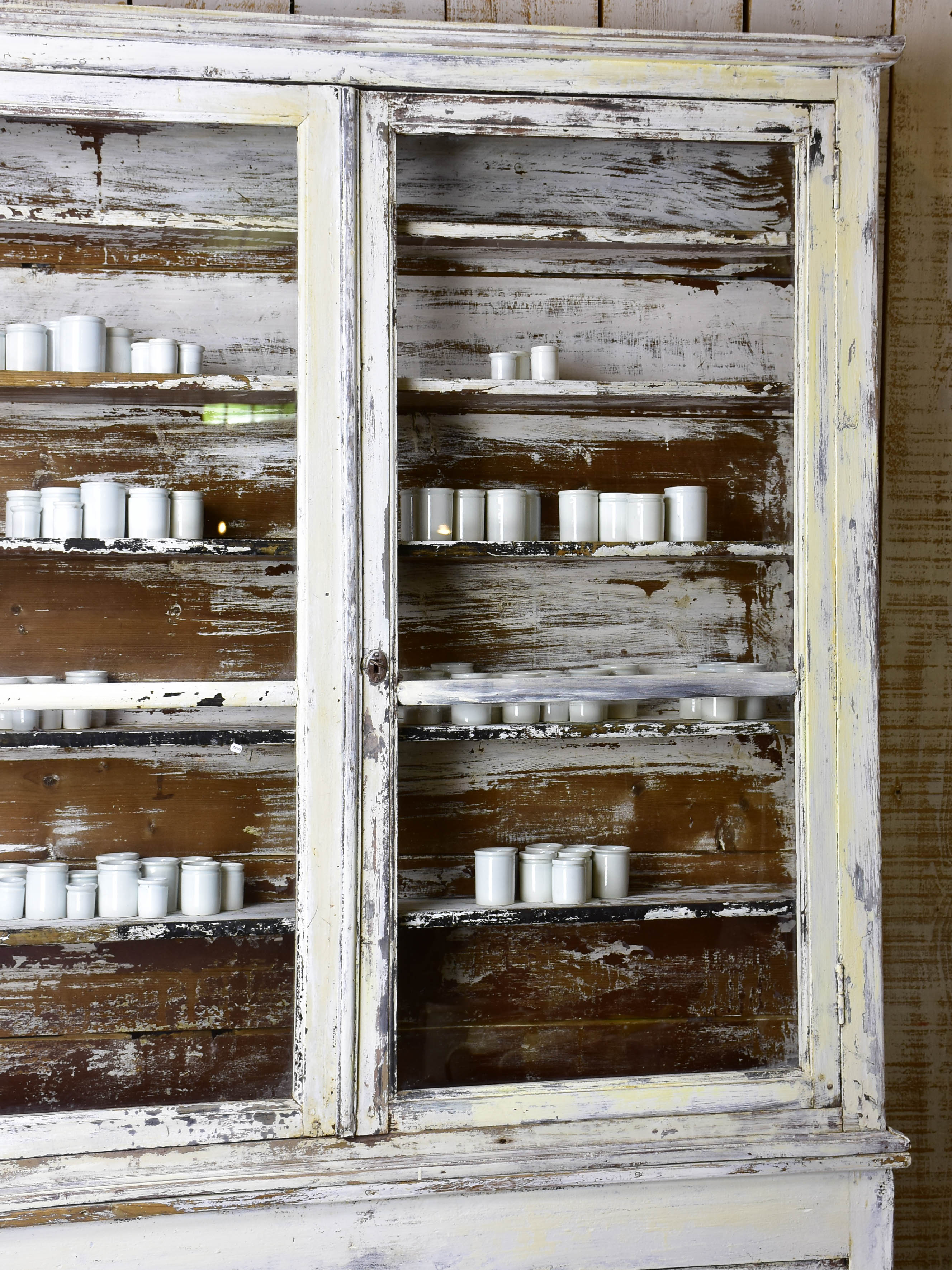 Antique French dresser with glass doors