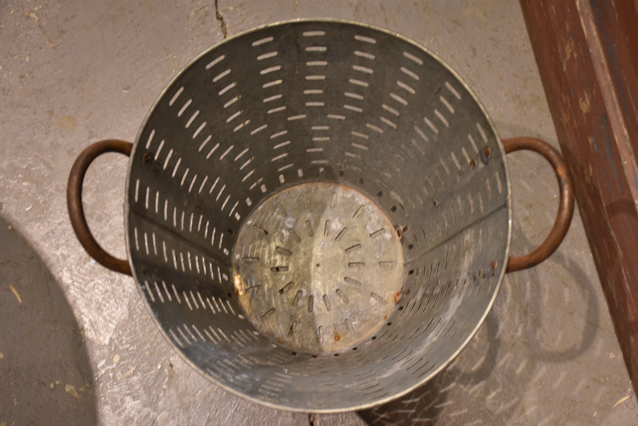 Galvanized olive straining buckets