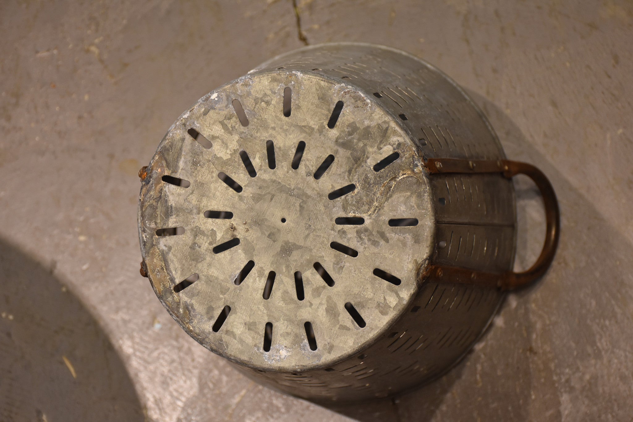 Galvanized olive straining buckets