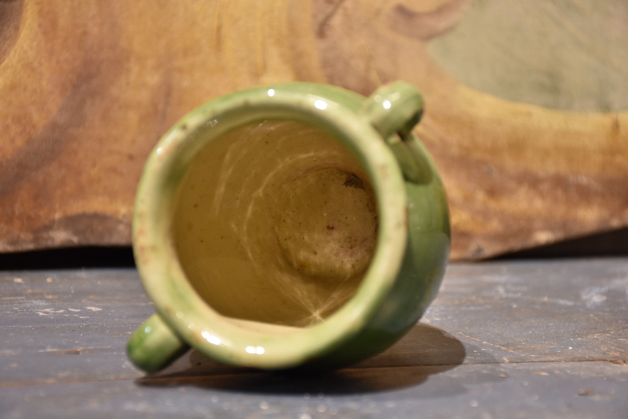 Petite French confit pot – green glaze