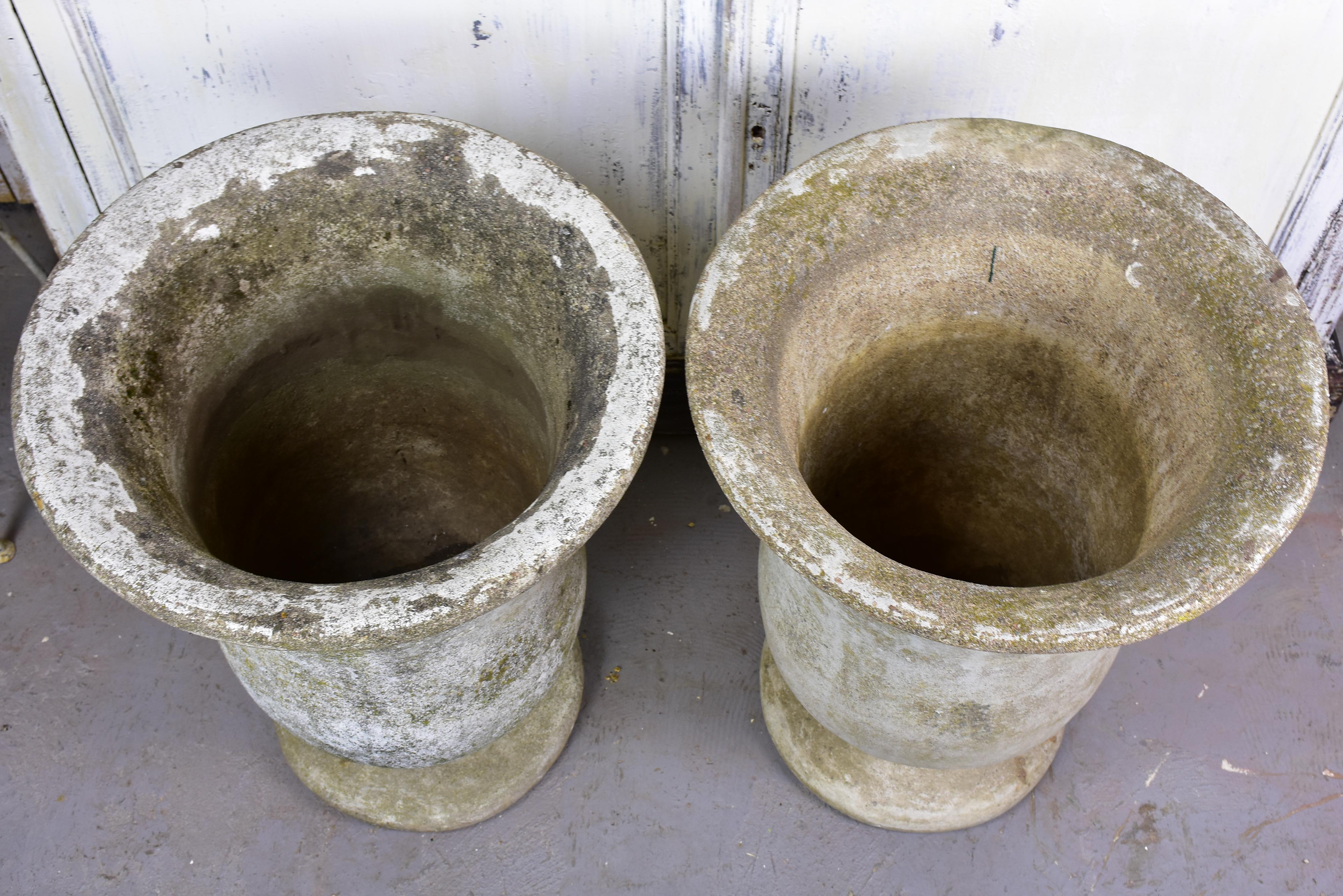 Pair of vintage French garden urns