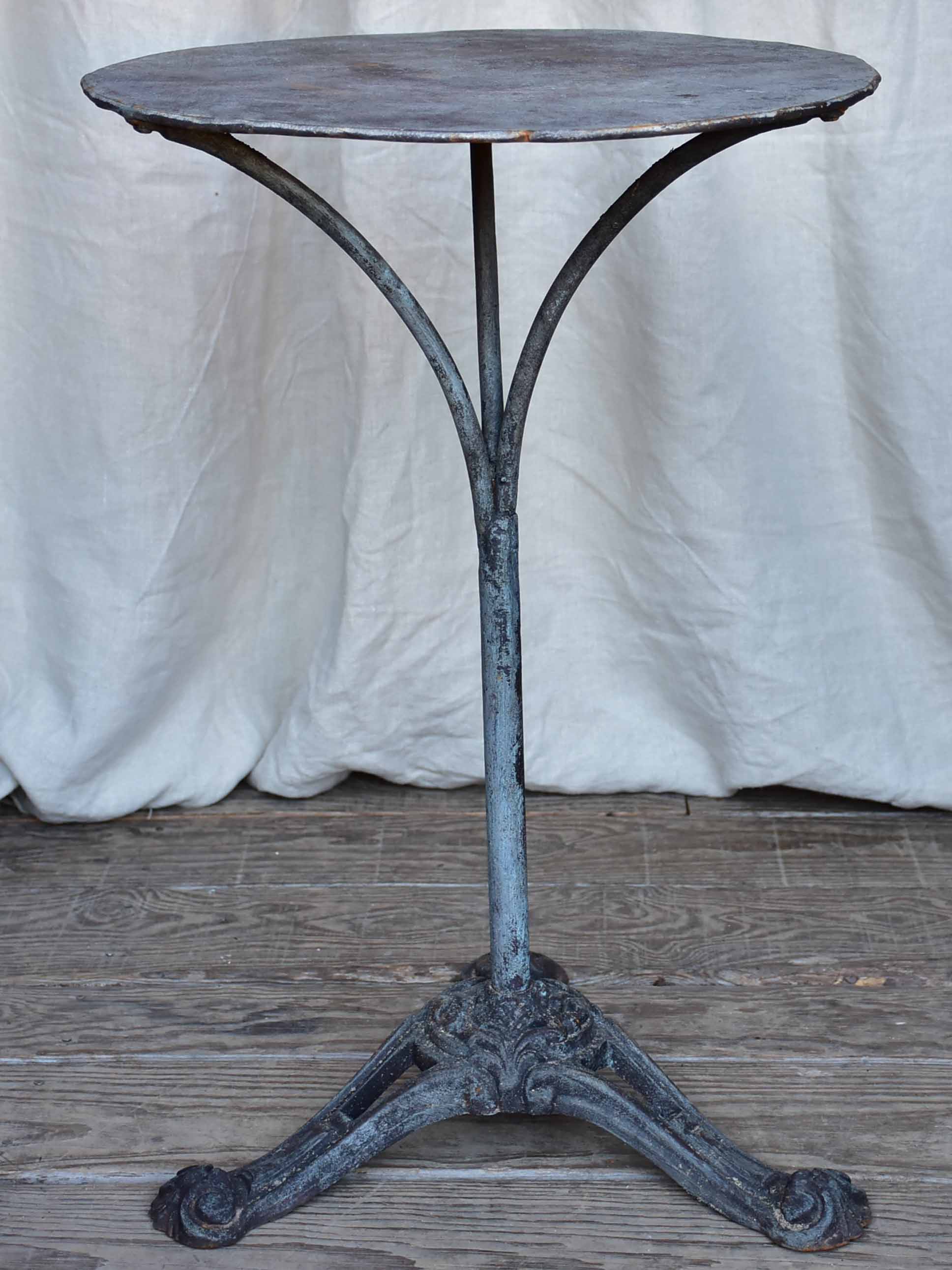 Late 19th Century French garden table with black patina