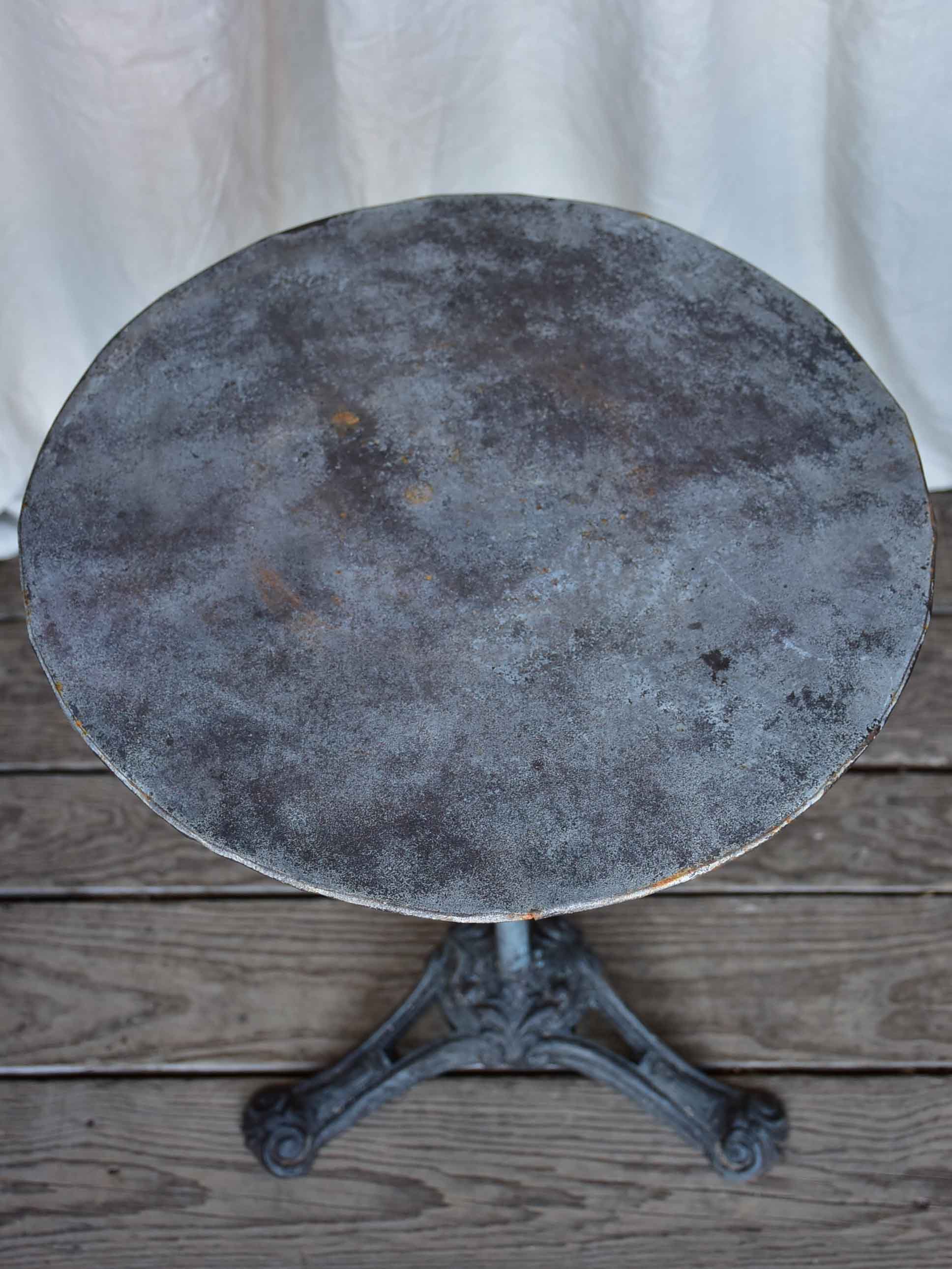 Late 19th Century French garden table with black patina