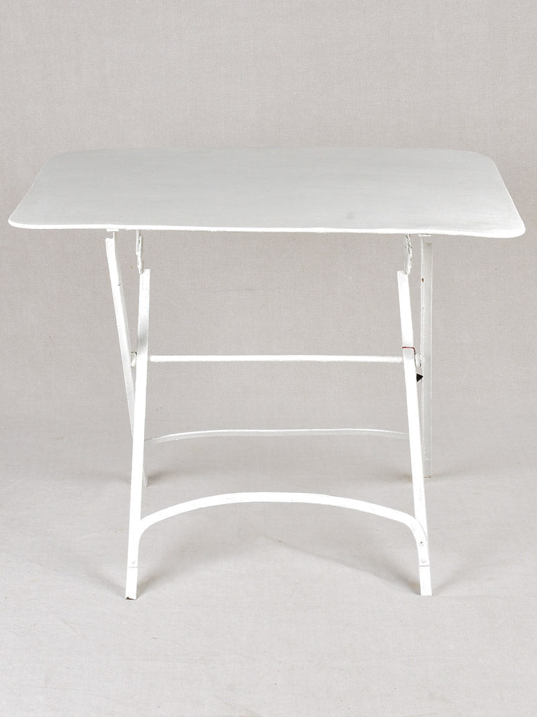 19th century folding rectangular garden table - white 35¾"