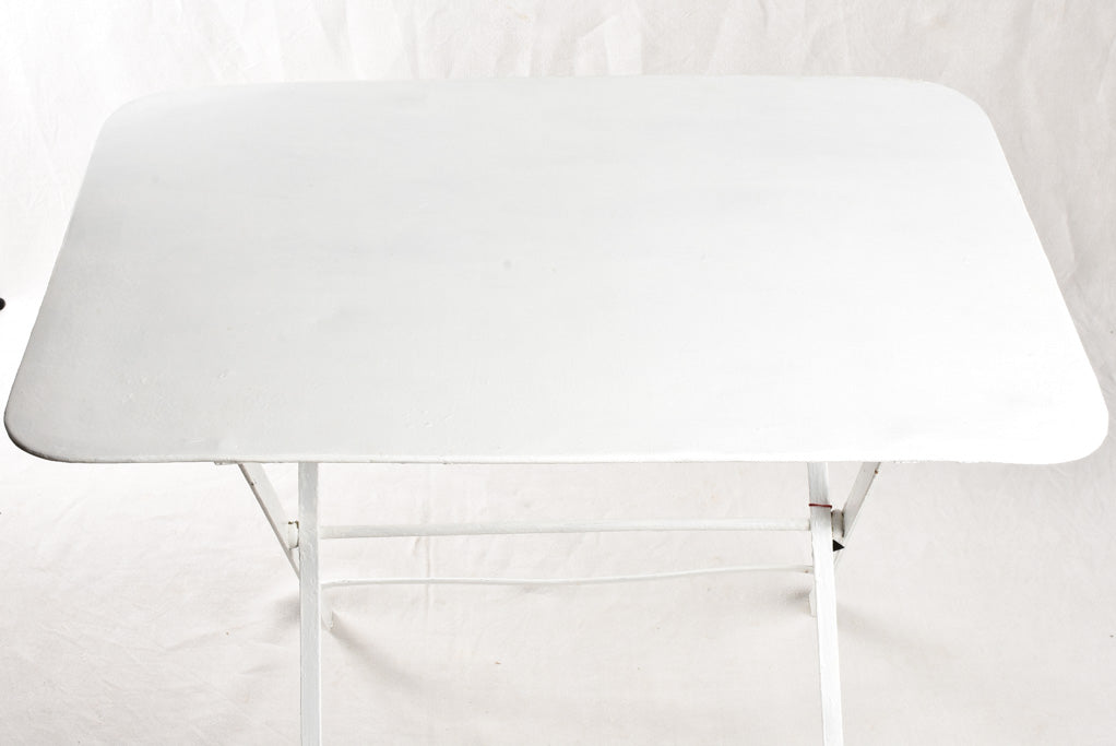 19th century folding rectangular garden table - white 35¾"