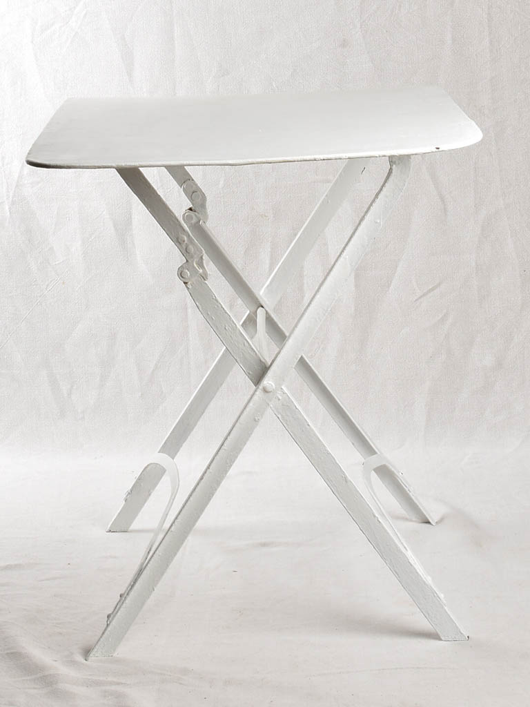 19th century folding rectangular garden table - white 35¾"