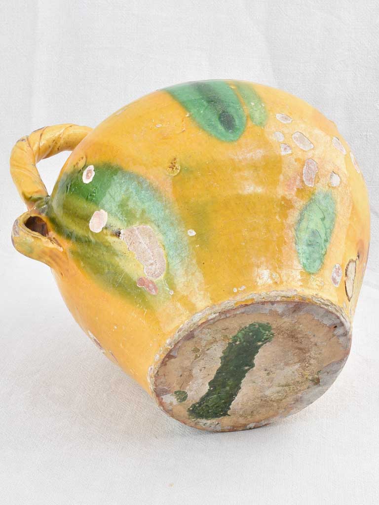 Vintage French pottery with unique handles