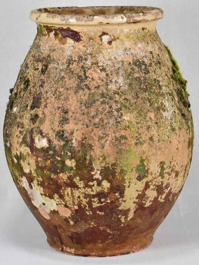 19th-century weathered Biot olive jar 20¾"