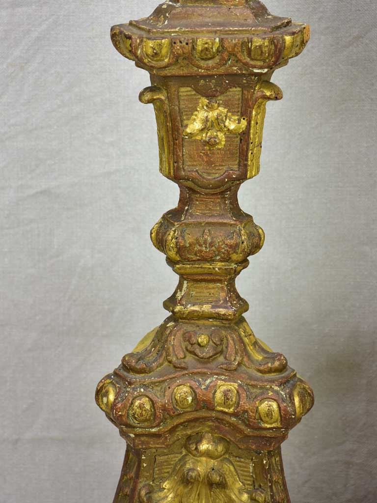 Large pair of 18th Century church altar candlesticks 38¼"