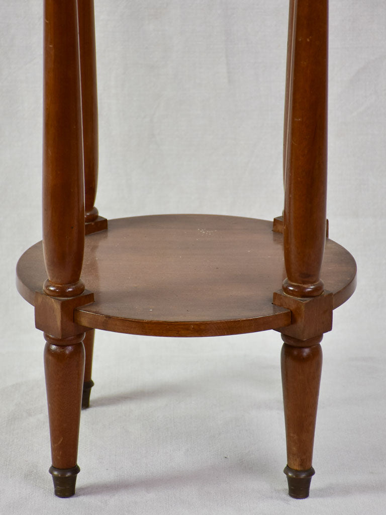 Late 19th Century French round side table with marble top 28" x 13¾"