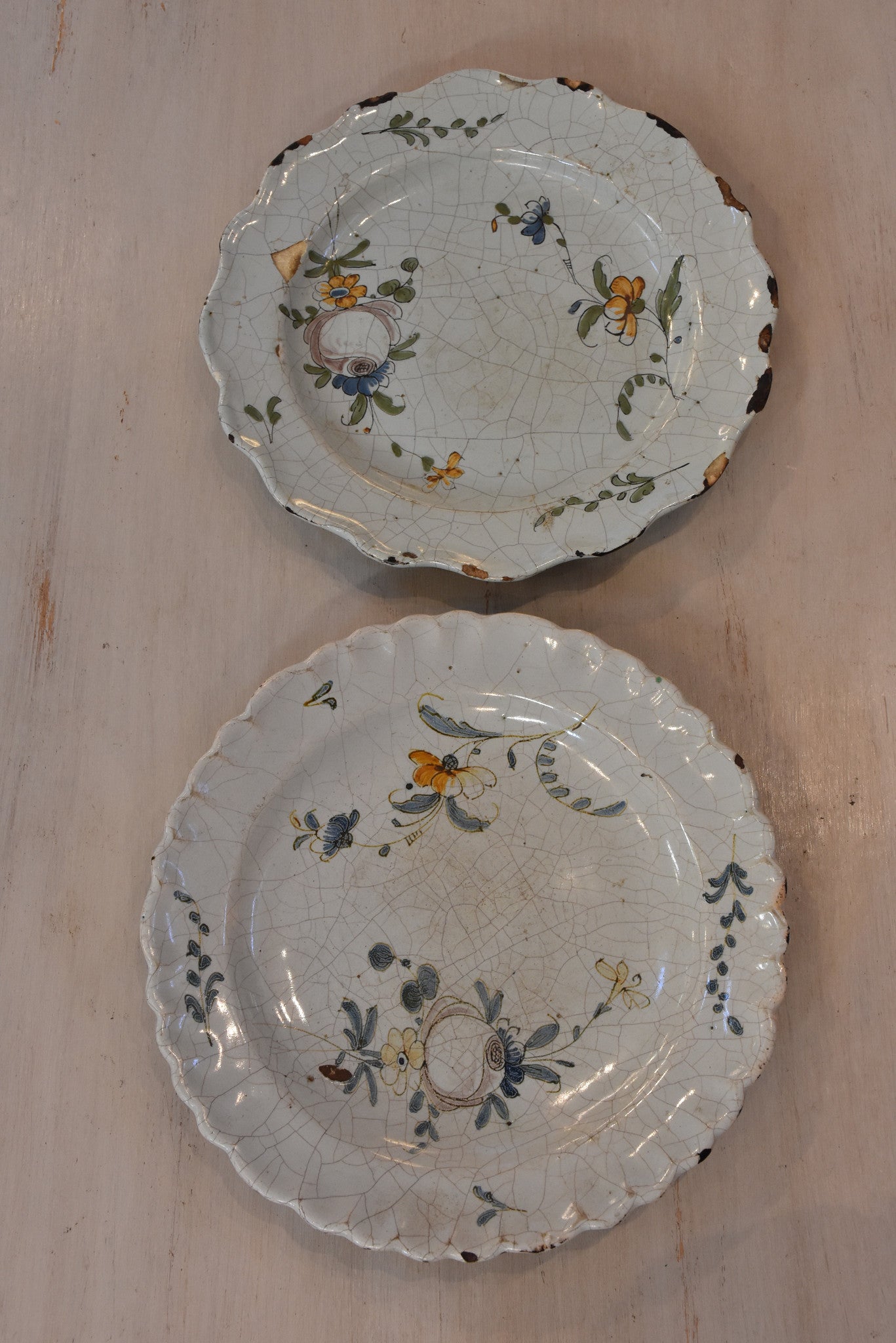 Two early 19th century French earthenware plates