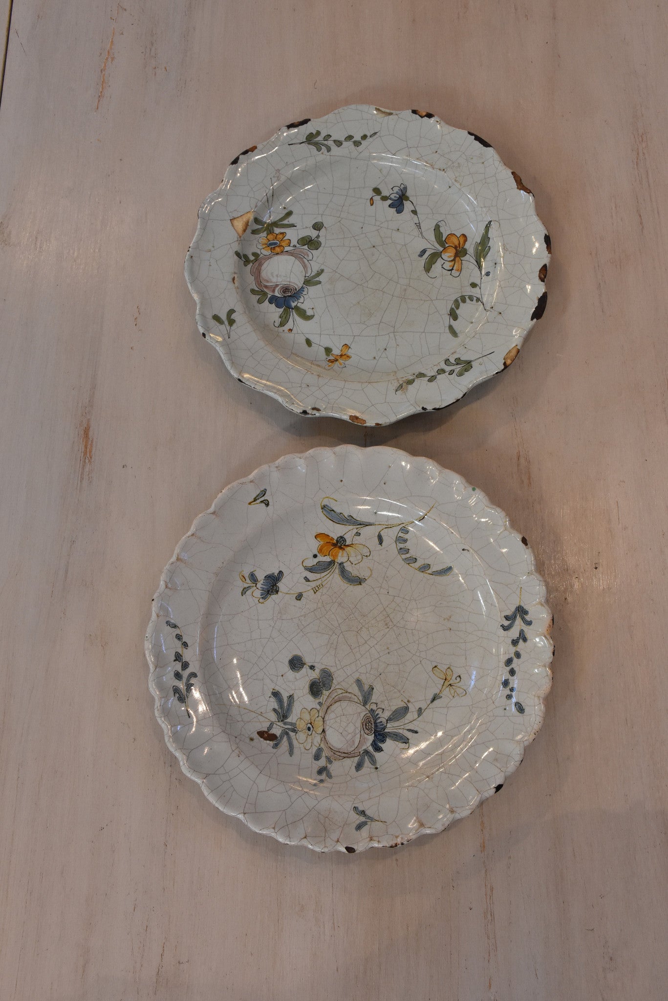 Two early 19th century French earthenware plates