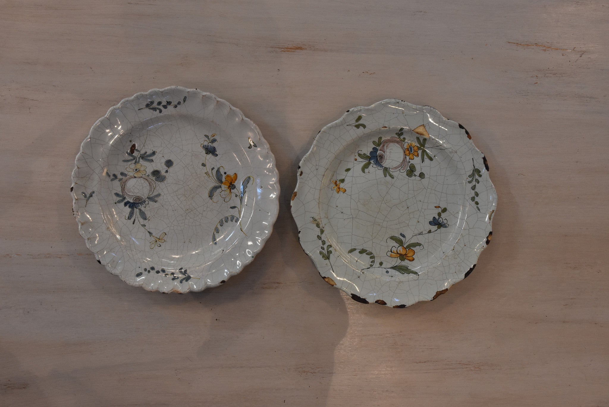 Two early 19th century French earthenware plates