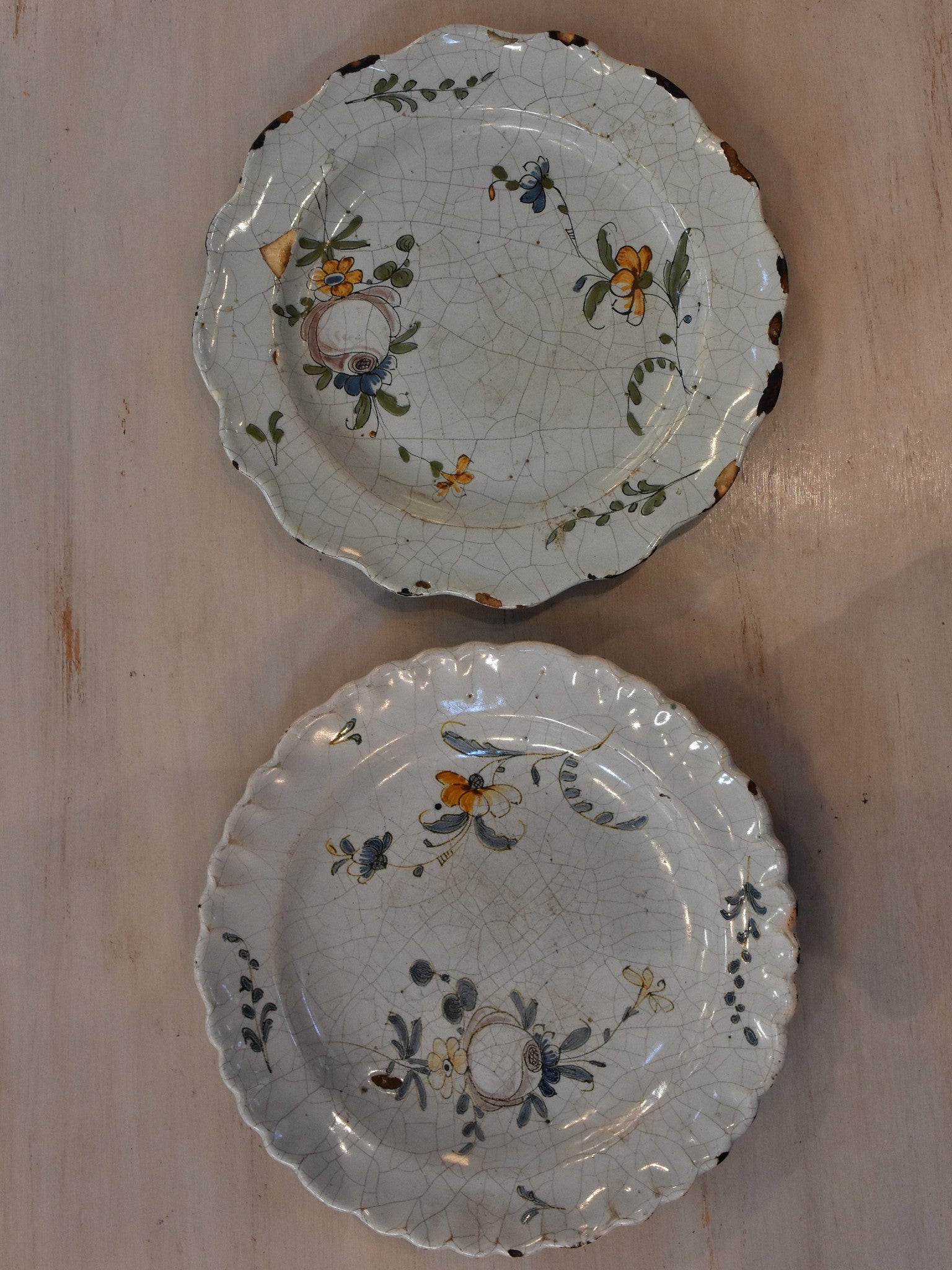 Two early 19th century French earthenware plates