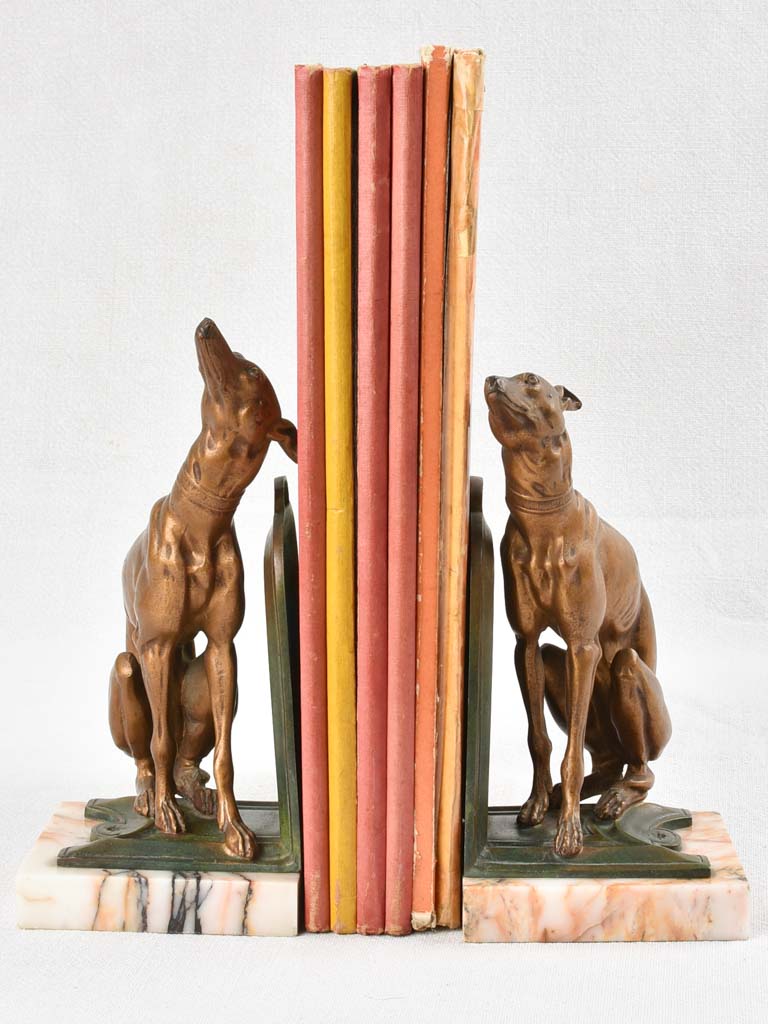 Pair of vintage bookends - greyhounds 8¼"