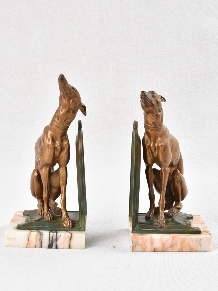 Pair of vintage bookends - greyhounds 8¼"