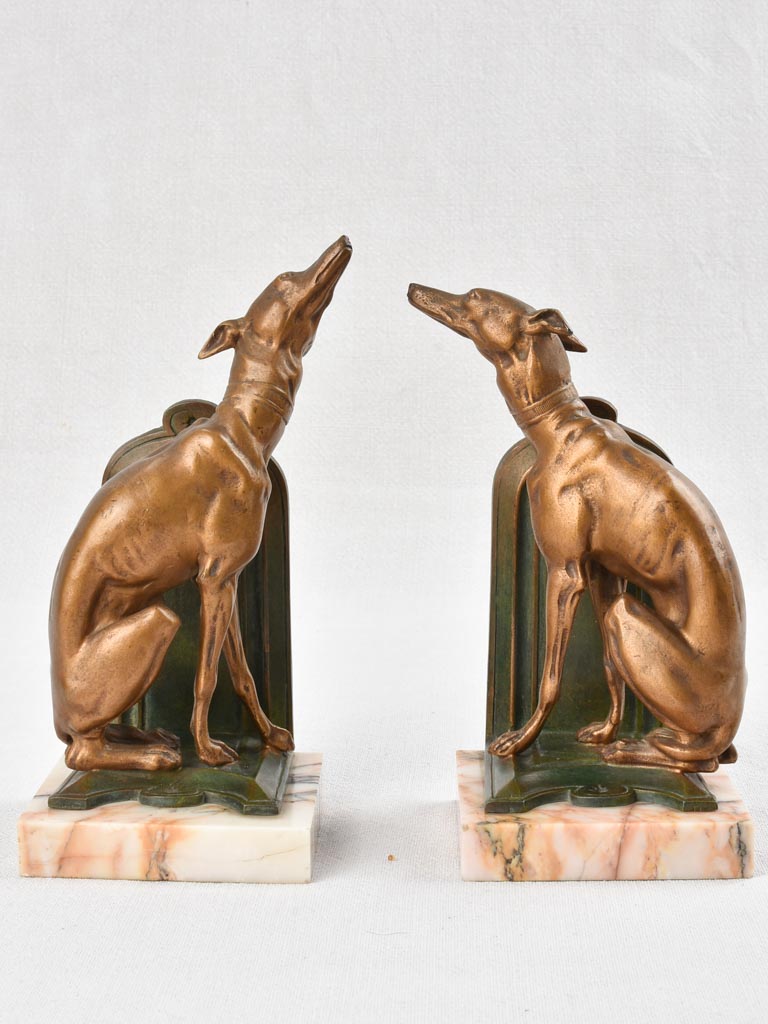 Pair of vintage bookends - greyhounds 8¼"