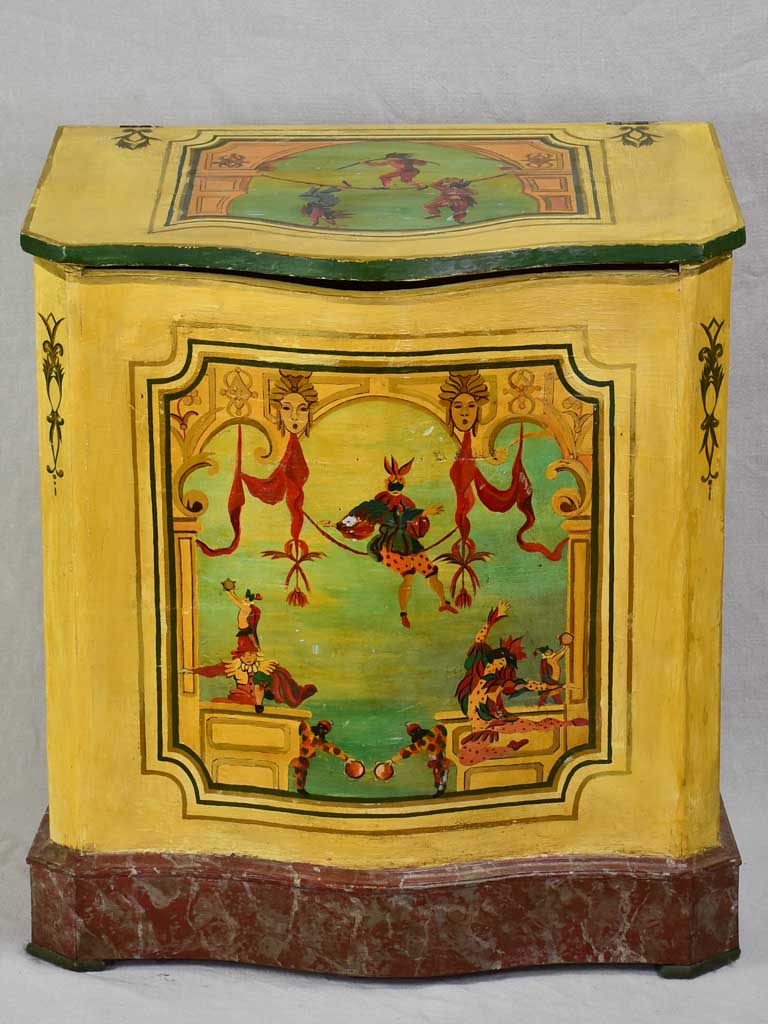 Early twentieth-century painted trunk / wood box