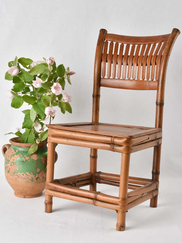 Antique French Children's chair - bamboo