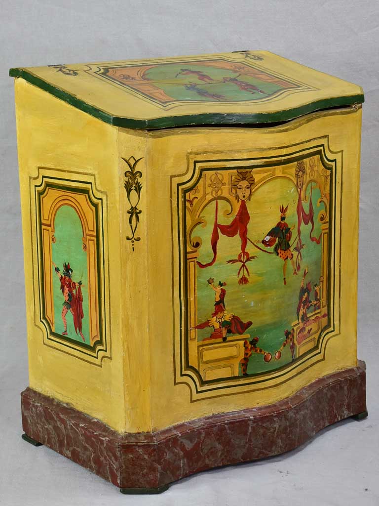 Early twentieth-century painted trunk / wood box