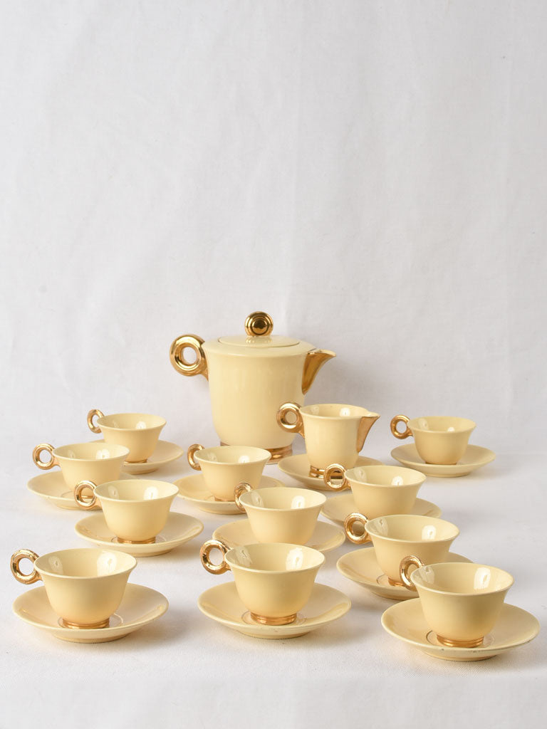 Retro-style 1940s/50s French coffee set