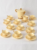 Vintage Sarreguemines beige coffee service